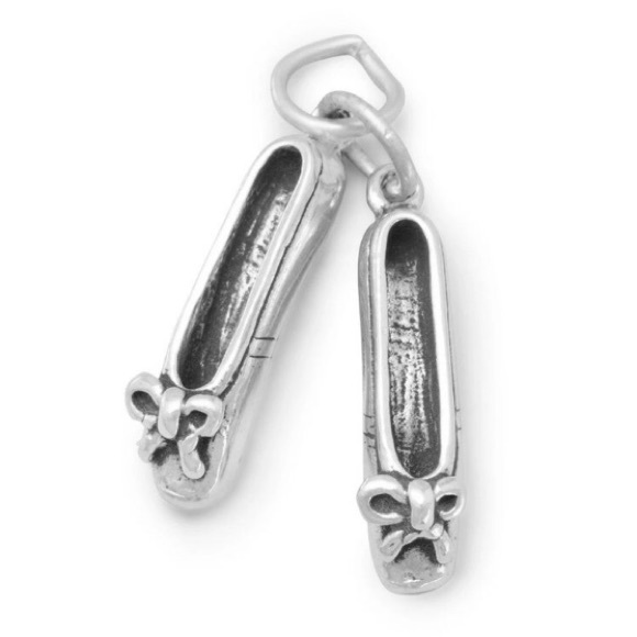Silver ballet slippers charm - Picture 5 of 6